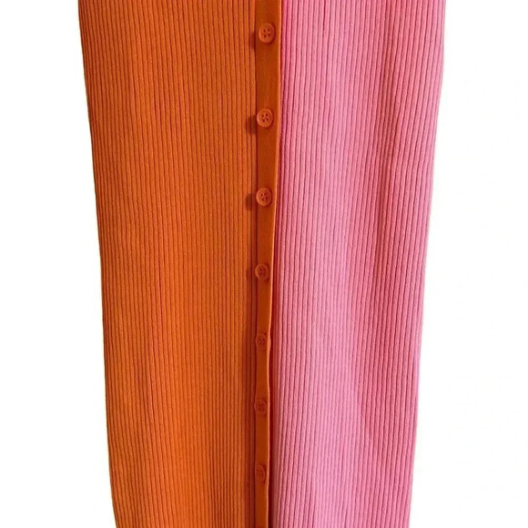 Staud Shoko Sweater Dress Orange Pink Size Medium - Picture 9 of 16
